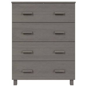 HAMAR Light Gray Solid Wood Pine <b>Sideboard</b> 31.1"x15.7"x40.7" - Product Image 3