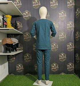 Unisex Teal <b>Scrub</b> <b>Set</b> with V-Neck Top and Elastic Waist Pants Hospital Uniforms Customizable Fabric & Logo - Product Image 5
