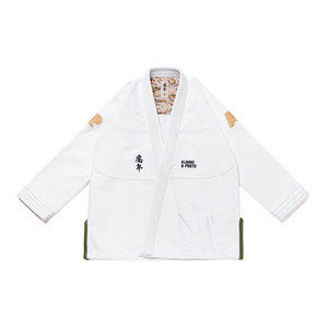 Kimono de Jiu-Jitsu Brésilien (BJJ) Noir Personnalisé 100% Coton Respirant OEM Marque Privée 480g Impression Numérique Teint Uni Unisexe Adulte Coupe Ample - Product Image 4