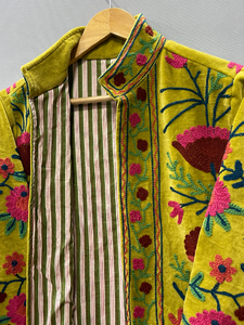 Velvet <b>Jacket</b>, Hand Embroidered Velvet Suzani <b>Jacket</b> Boho Women's Boho <b>Hippie</b> <b>Jacket</b> One size fits All Embroidered Suzani - Product Image 4