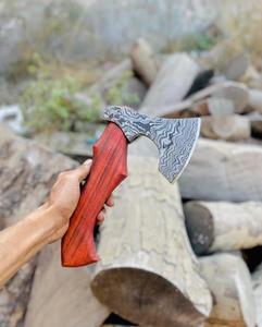 STEEL CRAFT INTERNATIONAL Hache-marteau à dos plat en acier au carbone forgé à la main, 10 pouces, manche en bois de frêne pleine longueur, qualité DIY, ODM 1 - Product Image 2