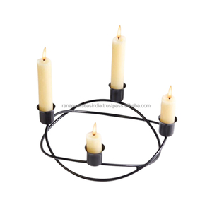 เชิงเทียนโลหะสีดำวินเทจที่มีสไตล์และทนทานสำหรับงานแต่งงานและงานพิเศษมีให้เลือกหลายสไตล์และขนาด - Product Image 4