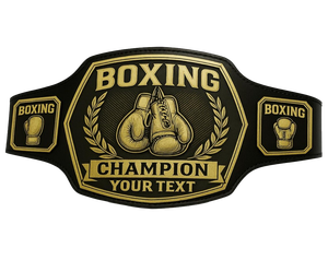 Cinturón de Campeonato de Boxeo Personalizado, Premio para Ganador de Boxeo con Logotipo, Placas Doradas y Correa de Cuero PU - Product Image 1