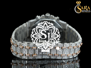 Hot Sale <b>Mens</b> Luxury Iced Out Rose Gold VVS Moissanite Diamond Automatic Watch Fully Diamond <b>Studded</b> Available <b>for</b> Best Price - Product Image 2