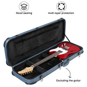 Estuche para Guitarra Eléctrica Estilo Blue Burning Fire 170, Funda Protectora Cuadrada de PU, Material de PC y PVC para Bajo, Compatible con Guitarras Eléctricas ST y TL - Product Image 2