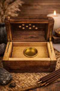 Handmade Wooden Incense Cone Holder Box Sandalwood Meditation Relaxation & Yoga Home Fragrance Home <b>Decoration</b> - Product Image 6