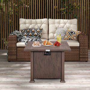 Tavolo con Braciere Quadrato da 32 Pollici, 50.000 BTU, con Coperchio e Rocce Laviche - Product Image 6