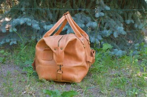 กระเป๋าหนังแท้แบบดัฟเฟิล กระเป๋าเดินทางวินเทจสำหรับวันหยุดสุดสัปดาห์  ขนาดใหญ่ น้ำหนักเบา ซิปปิด  สำหรับทุกเพศ  ขายตรงจากโรงงาน - Product Image 4