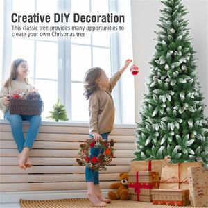 7.5 Feet Pine Cone Christmas <b>Tree</b> <b>Artificial</b> with Dazzling Christmas Decorations - Product Image 5