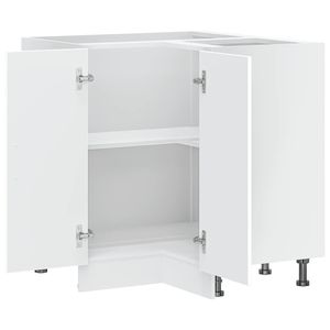 Gabinete Esquinero Bajo de Cocina Estándar de Madera Sintética Blanca - Product Image 6