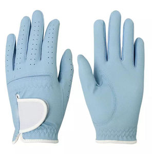Gants de golf unisexes pour gaucher, logo personnalisé, respirants, protection UV, cuir Cabretta véritable, matériau durable, poignées antidérapantes - Product Image 2