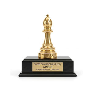 Event Award Souvenir Competition <b>Cup</b> Medal Zinc Gold-Plated UV Printing Custom Chess <b>Trophy</b> Small Soft Enamel - Product Image 2