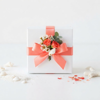 Ruban de satin simple face corail 6 mm personnalisable, rouleau de 350 mètres pour mariages tropicaux, cadeaux de plage, emballage boutique florale