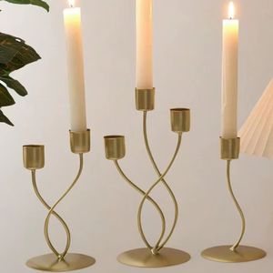 Modern Artistic Metal Candle Holder Contemporary Decorative Stand Living Room Table Accent <b>Ornament</b> - Product Image 1