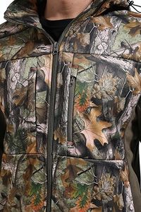 Chaqueta de Caza para Hombre, Abrigo de Camuflaje con Forro Polar Silencioso y Capucha, Resistente al Agua, Ropa de Caza para Clima Frío - Product Image 5