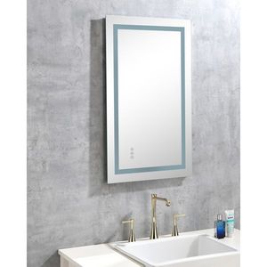 40x20 Inch <b>Smart</b> Touch LED Bathroom <b>Mirror</b> Wall Mounted Vanity <b>Mirror</b> Frontlit Backlit Anti Fog Memory LED <b>Mirror</b> Product - Product Image 1