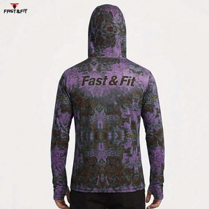Vente en gros de sweats à capuche de pêche pour hommes, à manches longues, légers, respirants, à séchage rapide, avec sublimation de logo - Product Image 6