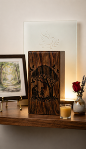 Handmade Wooden Cremation Urn Tree of Life <b>Memorial</b> Keepsake <b>Box</b> Custom Decor for Funeral Home - Product Image 5