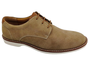 Zapatos Oxford de Gamuza para Hombre con Cordones, Punta Redonda, Suela de Goma Transpirable, Entresuela de EVA, Estilo Casual para Caminar en Todas las Estaciones - Product Image 1