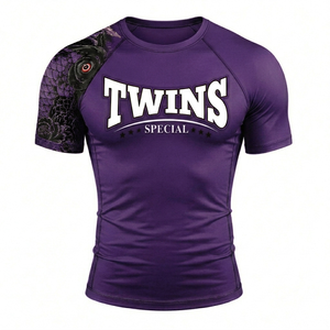 T-shirt d'entraînement athlétique pour homme, manches courtes, vêtements de fitness respirants et à séchage rapide, pour la salle de sport, les entraînements et les performances sportives - Product Image 1