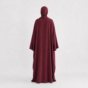 Wholesale Anti-static Wrinkle Resistant Plus Size Loose Fit Modest <b>Abaya</b> Set for <b>Women</b> Maxi Length Elegant Style - Product Image 2
