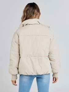 Chaqueta Corta Acolchada de Moda para Mujer, Abrigo de Invierno Cálido con Cierre de Cremallera - Product Image 3