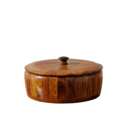 Handgefertigte Moderne Runde Holz-Brotbox mit Klappdeckel Umweltfreundlicher Multifunktionaler Lebensmittelbehälter für Frische in der Küche