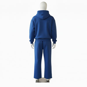 Survêtement en molleton personnalisé pour homme, coupe classique, hiver |   Combinaison de jogging respirante, à séchage rapide, antibactérienne, à motif uni |   100% coton - Product Image 3