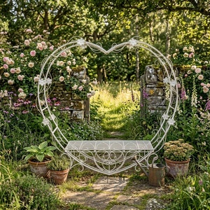 Luxury Classic European Wrought Iron 2-Seater <b>Garden</b> <b>Set</b> Hand Forged Artistic Seating Powder Coated Outdoor Park Bench - Product Image 4