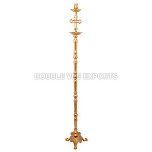 Chandelier d'acolyte avec support pour bougie |   Support de chandelier de processional en laiton pour église - DOUBLE VEE EXPORTS - Product Image 2