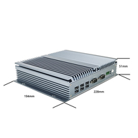 Mini PC sin ventilador de doble núcleo Intel Core a precio barato Rs232 Rs485 1 * gpio 9 ~ 36V Dc Com Port 8th 10th Gen Mini PC industrial