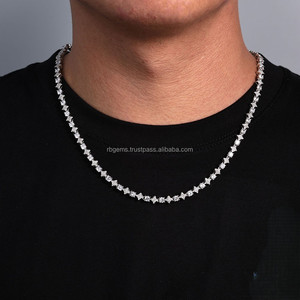 Cadena Cubana de Oro de 14k de Alta Calidad para Unisex, Collares con Diamantes, Certificado IGI, Diamantes Moissanite VVS, Estilo Hip Hop - Product Image 3