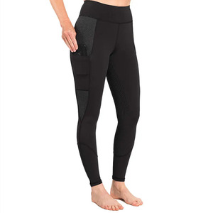 High Waist Full Length Yoga <b>Leggings</b> <b>With</b> <b>Pockets</b> Breathable Spandex Nylon Seamless Pants - Product Image 3