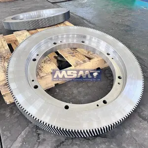 Forged Steel Large Gear Wheel Large Diameter Alloy Steel Spur Gear High Quality Cnc Machining Rotary Kiln Big Gear Wheel