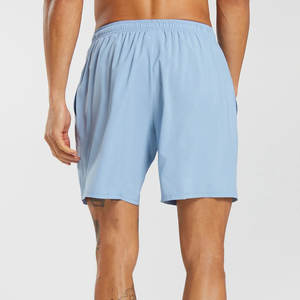 Shorts de survêtement personnalisés pour hommes, style streetwear, avec cordon de serrage, logo sérigraphié de haute qualité, motifs délavés, 100 % coton Pima. - Product Image 2