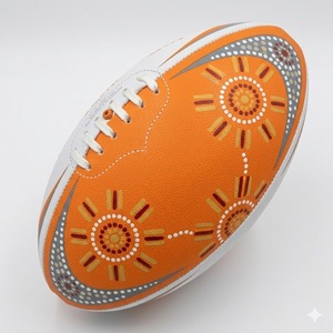 ผู้จัดจำหน่ายสินค้ากีฬา ลูกฟุตบอล AFL ลายชนเผ่าพื้นเมือง คุณภาพสูง ลูกฟุตบอลกีฬาแบบกำหนดเอง ของที่ระลึก ของขวัญ - Product Image 2