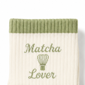 JVINA Calcetines tobilleros personalizados para mujer, amantes del matcha, con borlas, antideslizantes, de algodón transpirable, ecológicos, para uso diario en interiores. - Product Image 2