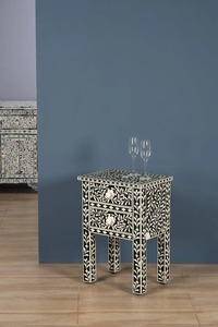 Mesa Consola Moderna de Ágata Negra con Incrustaciones, Hecha a Mano, Ecológica, Ligera, Desmontable, de Lujo, Clásica, con Forma Personalizable - Product Image 2