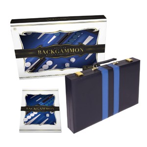Luxury Leather Backgammon Set Portable <b>Folding</b> Board Game Classic <b>Table</b> Game Set with Dice Cups for Adults Leather Backgammon - Product Image 2