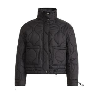 Chaquetas acolchadas recortadas con burbujas sin mangas para mujer con logotipo personalizado OEM, ropa cálida de punto de algodón para invierno con características transpirables - Product Image 1