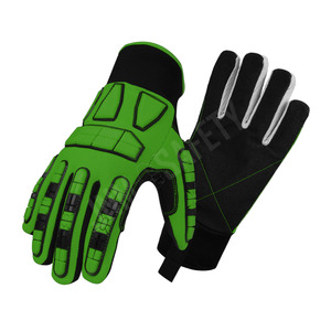 Gants de sécurité en cuir synthétique de qualité supérieure, résistants aux chocs, à l'huile et au gaz - pour travaux de perçage industriels et utilisation mécanique - Product Image 3