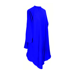 Cape de coiffure bleue en textile à manches longues, professionnelle, pour salon de coiffure, coupe de cheveux, coloration, coiffage, protection réutilisable - Product Image 3