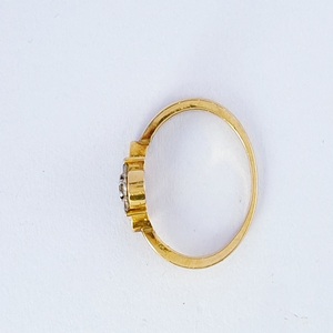 Belle bague en or 14 carats pour femmes, bijoux en or jaune poli, alliance de mariage, cadeau tendance, ornement raffiné - Product Image 5