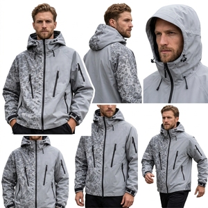 Custom Sporty <b>Summer</b> Clothing Manufacturer Plain Dyed Patchwork Thermochromic Heat Reactive Water Reactive Hooded Racer <b>Jacket</b> - Product Image 2