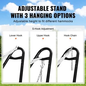 Universal Heavy-Duty 550 Lbs Capacity <b>Hammock</b> Stand Adjustable for 7.5-13.5 ft <b>Hammocks</b> Fits 2-Person Outdoor <b>Hammocks</b> - Product Image 3
