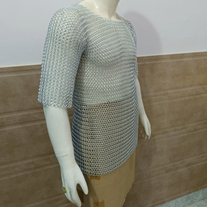 Camisa de Cota de Piel de Media Manga de Aluminio con Anillos de 10mm, Armadura Medieval de Caballero para Disfraz de Reenactamiento Histórico - Product Image 3