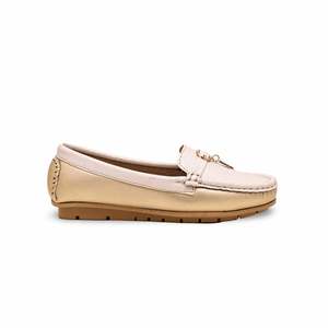 Mocassin de cérémonie doré pour filles KD2352 pour robes de club - Product Image 4