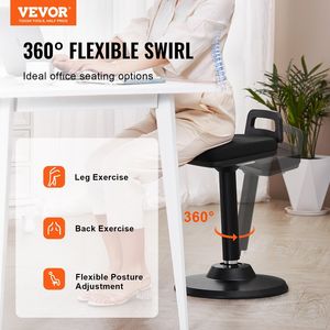 Sedia Attiva Regolabile in Altezza 24.6-34.4'' con Maniglia, Tessuto Elastico, Schiuma da 45 mm, Sedia Oscillante per Scuole e Uffici - Product Image 2