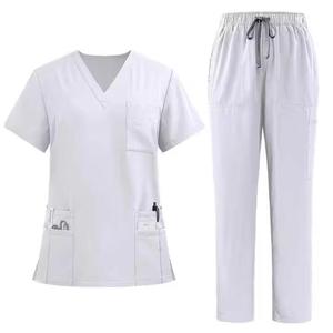 2025 Factory Women's <b>Nursing</b> <b>Scrubs</b> Uniform Set Comfortable Knitted Top & Pants with Unique Print Hospital Medical Staff Dress - Product Image 4
