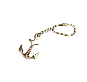 Porte-clés minuteur à sable en laiton massif nautique avec mousqueton à vis, fait main vintage, doré, design de créateur, pour hommes et femmes - Product Image 1